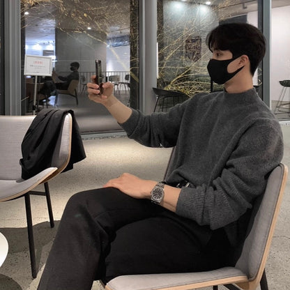 Men's Knit Turtleneck Sweater