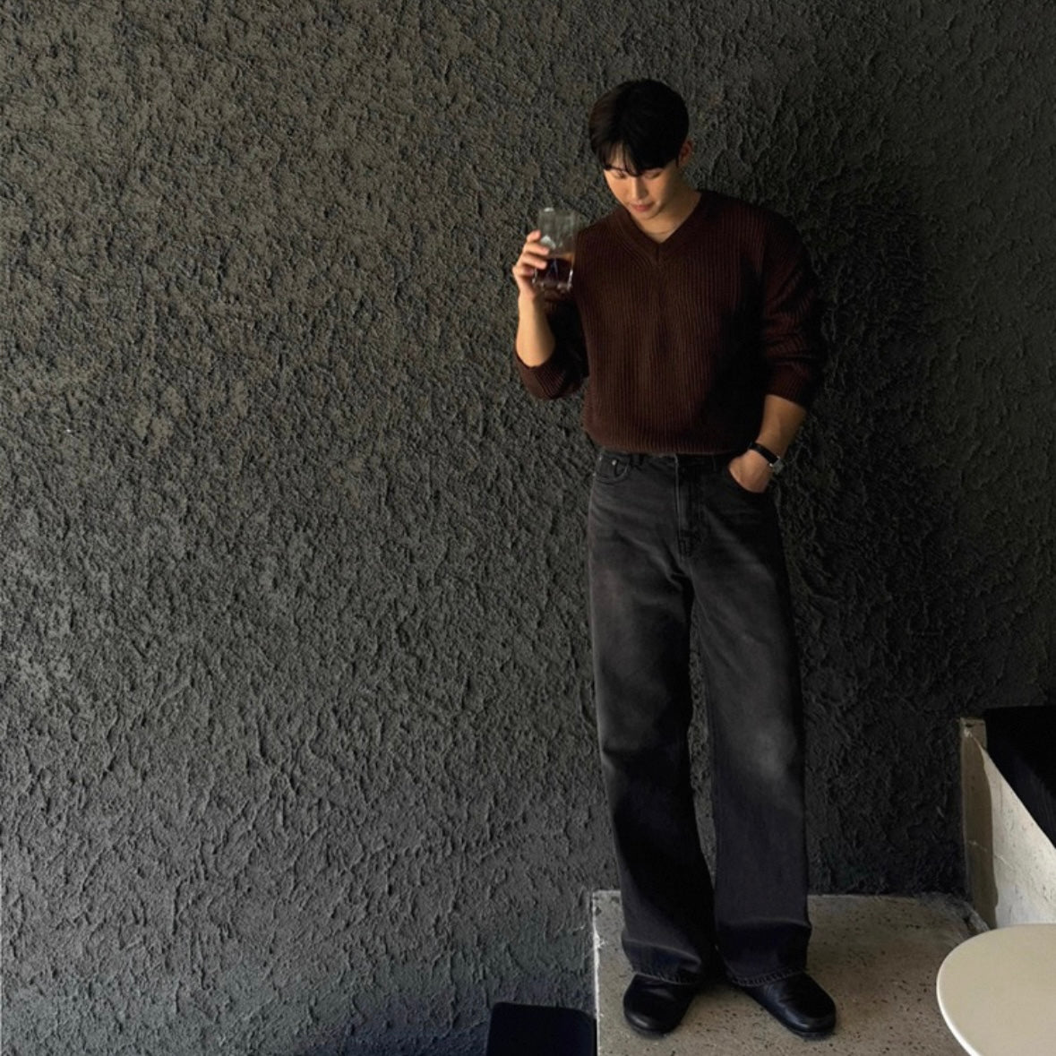 Men's V-Neck Knit Sweater