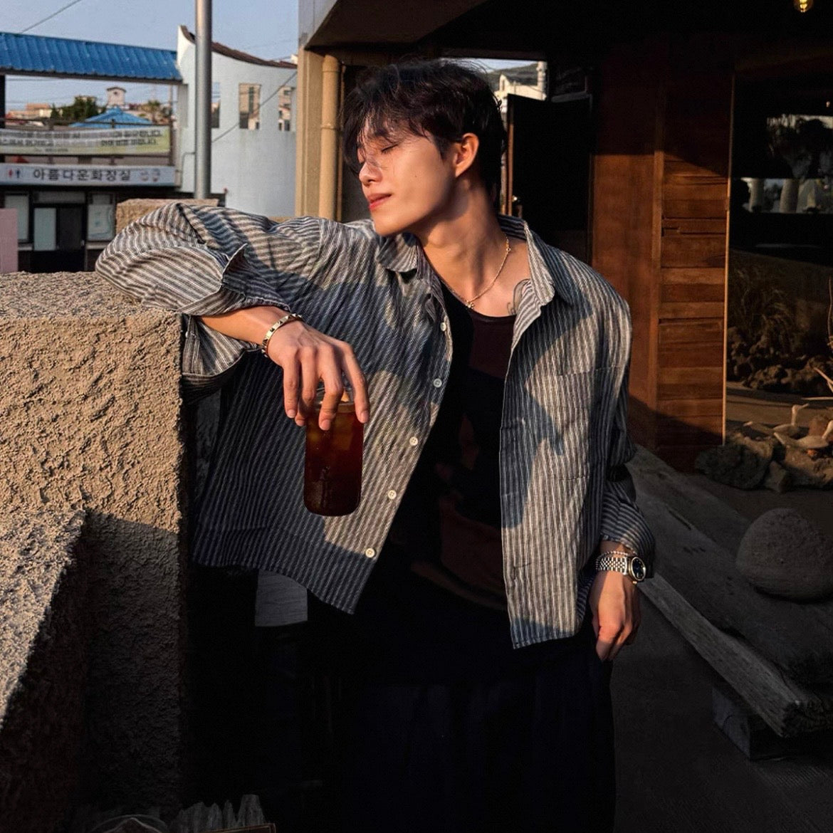 Casual Striped Long Sleeve Shirt
