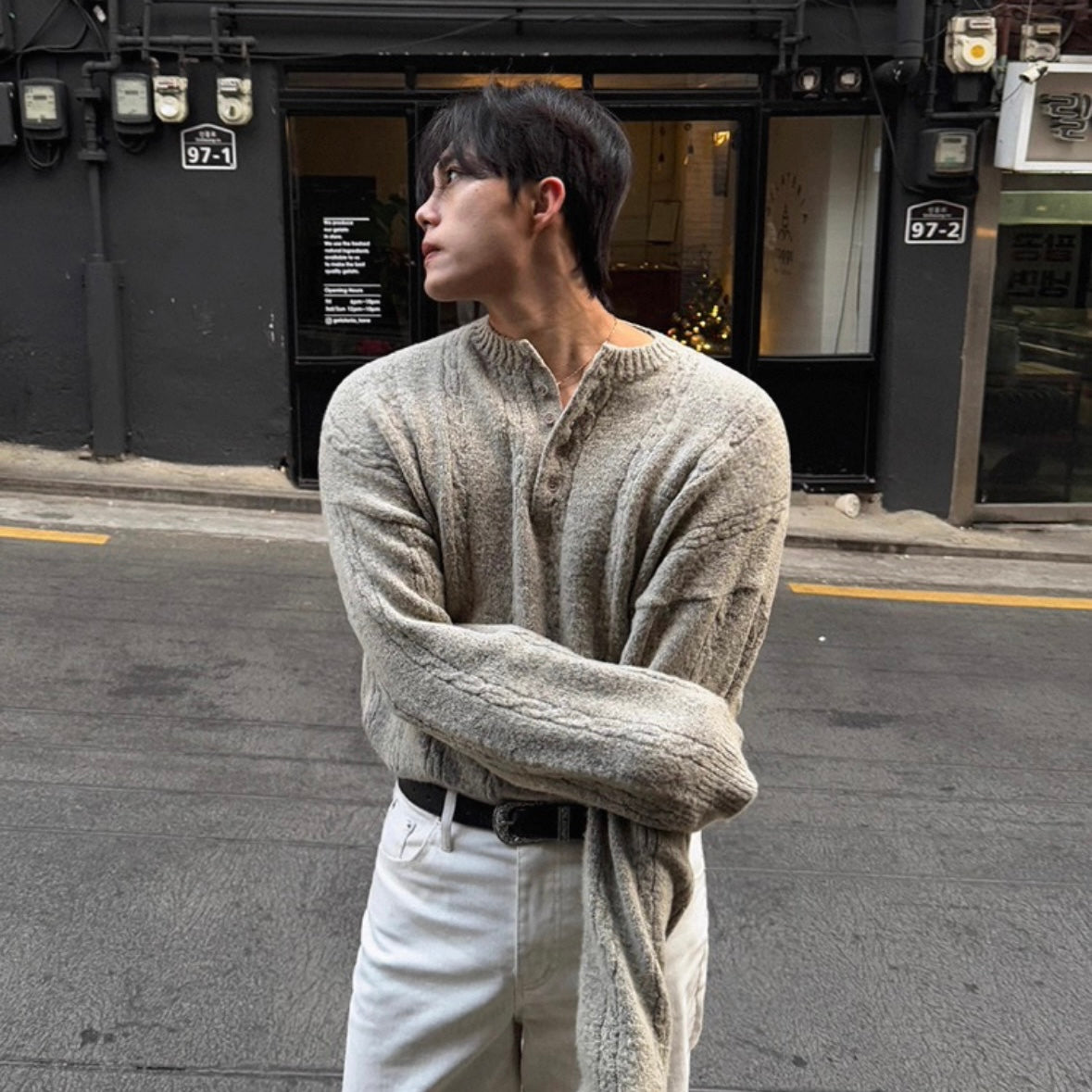 Loose Knit Henry Sweater