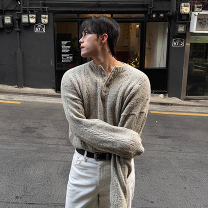 Loose Knit Henry Sweater