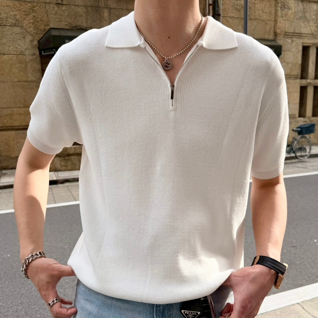Breezy Knit Short-Sleeve Shirt