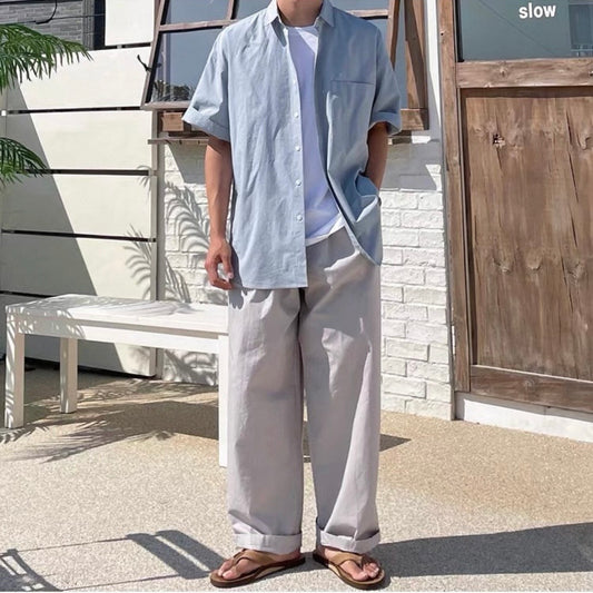 Korean Wide-Leg Sports Pants