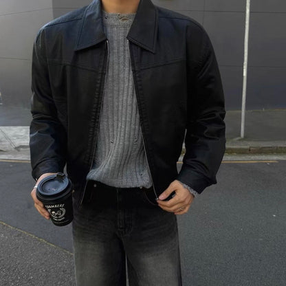 Vintage Leather Blouson Jacket