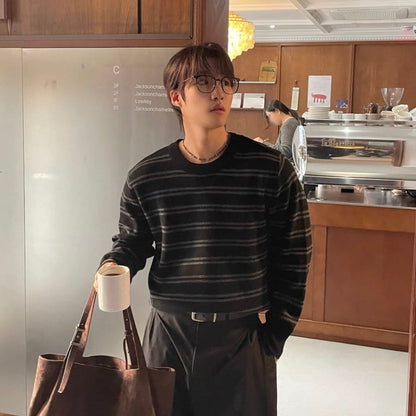Fine Stripe Knit Sweater