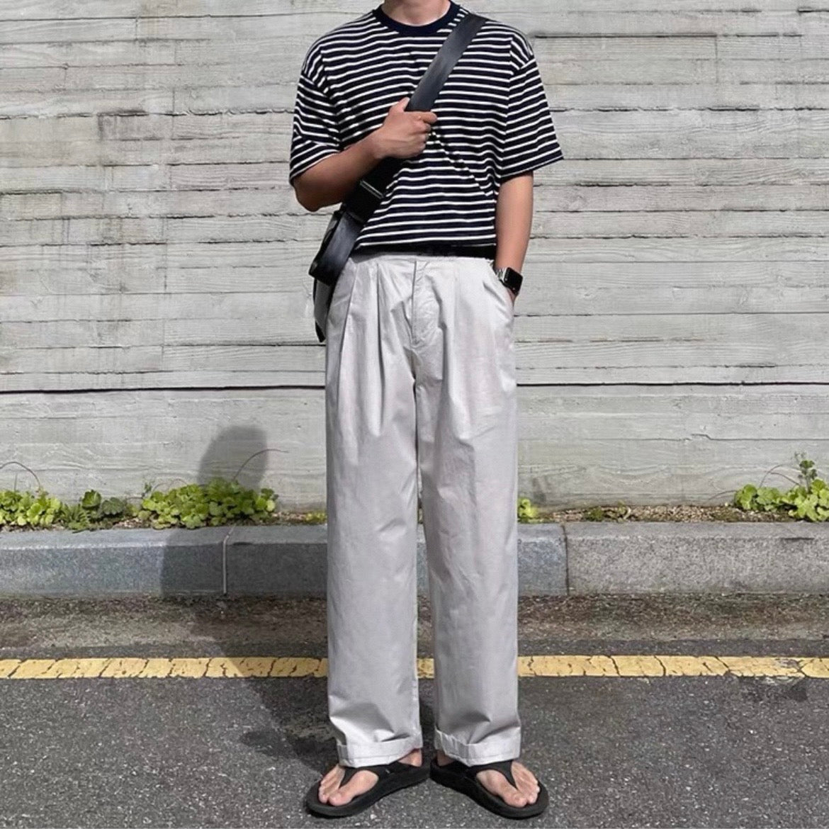 Korean Wide-Leg Sports Pants