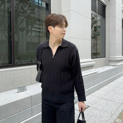 Model Zip Knit Sweater