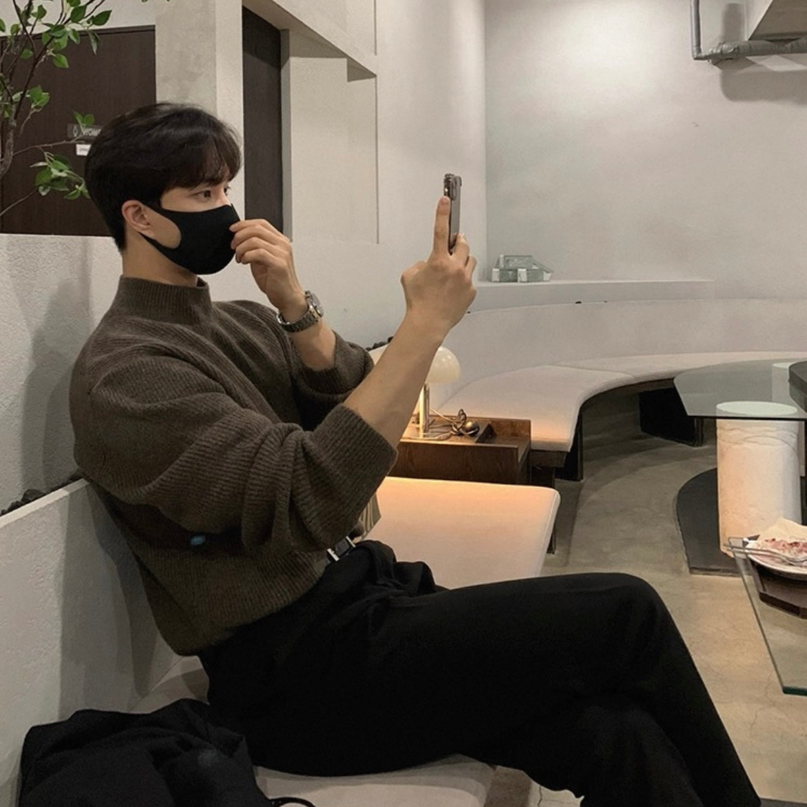 Men's Knit Turtleneck Sweater