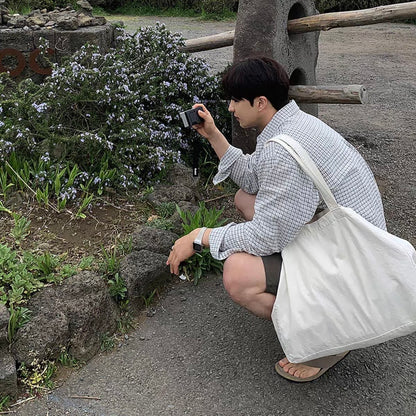 Plaid Long-Sleeve Shirt Jacket