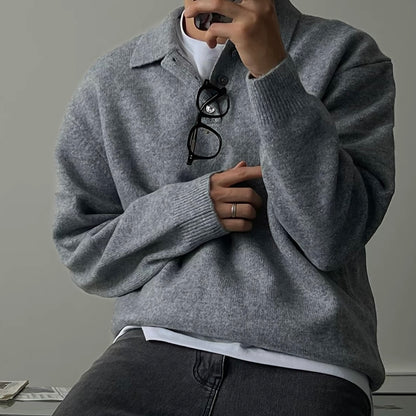 Soft Collar Knit Sweater