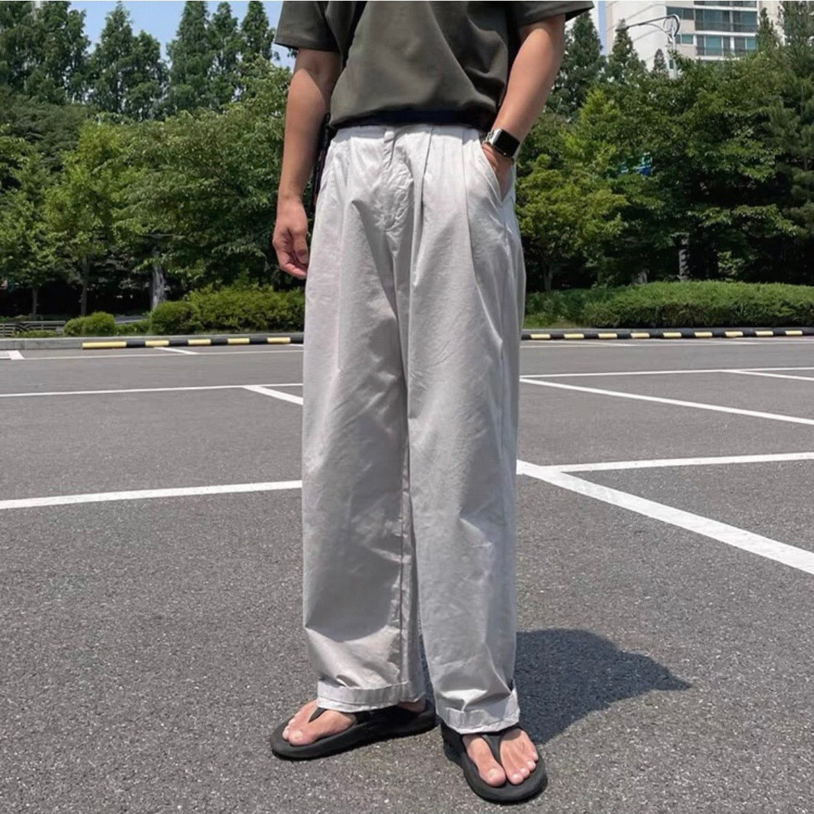 Korean Wide-Leg Sports Pants