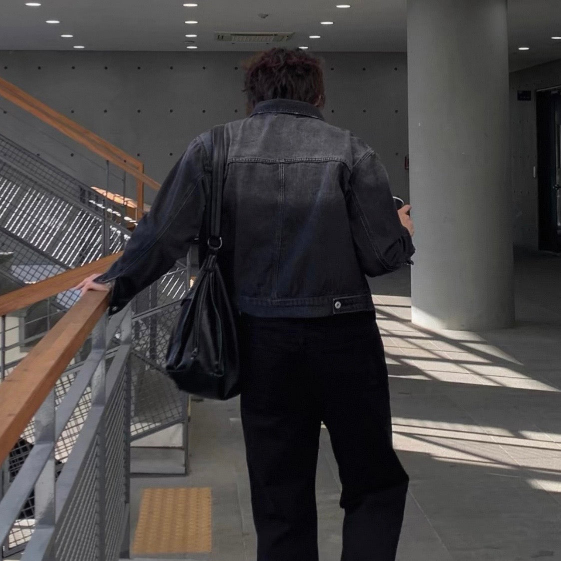 Washed Black Denim Jacket