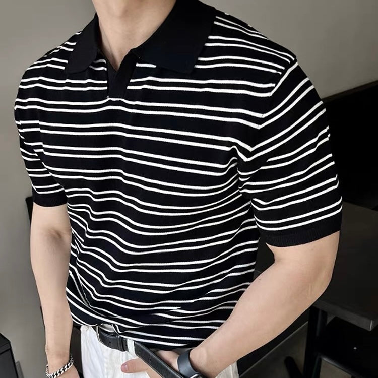 Casual Striped Polo Shirt