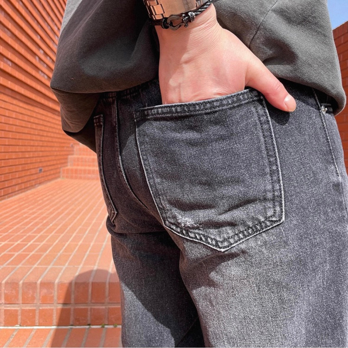 Retro Ripped Loose Jeans