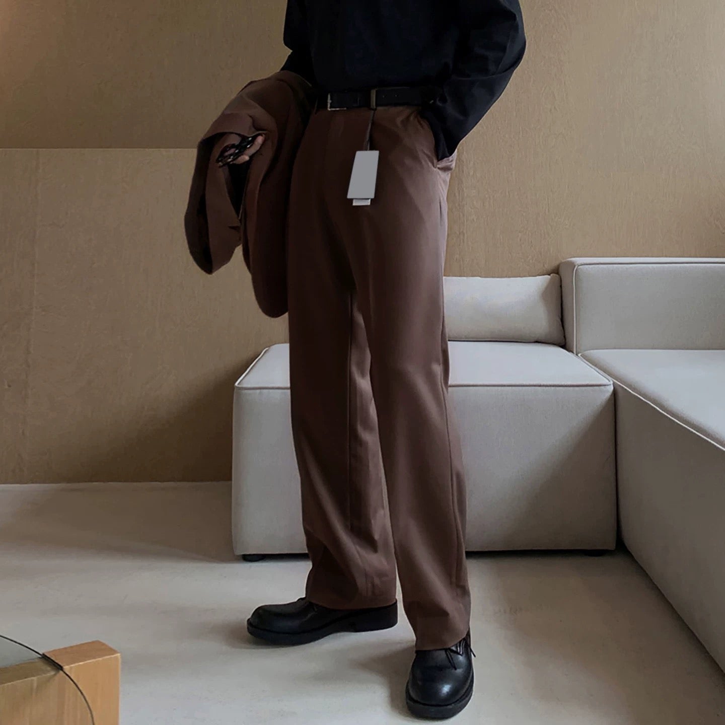 Casual Solid Color Jacket Setup