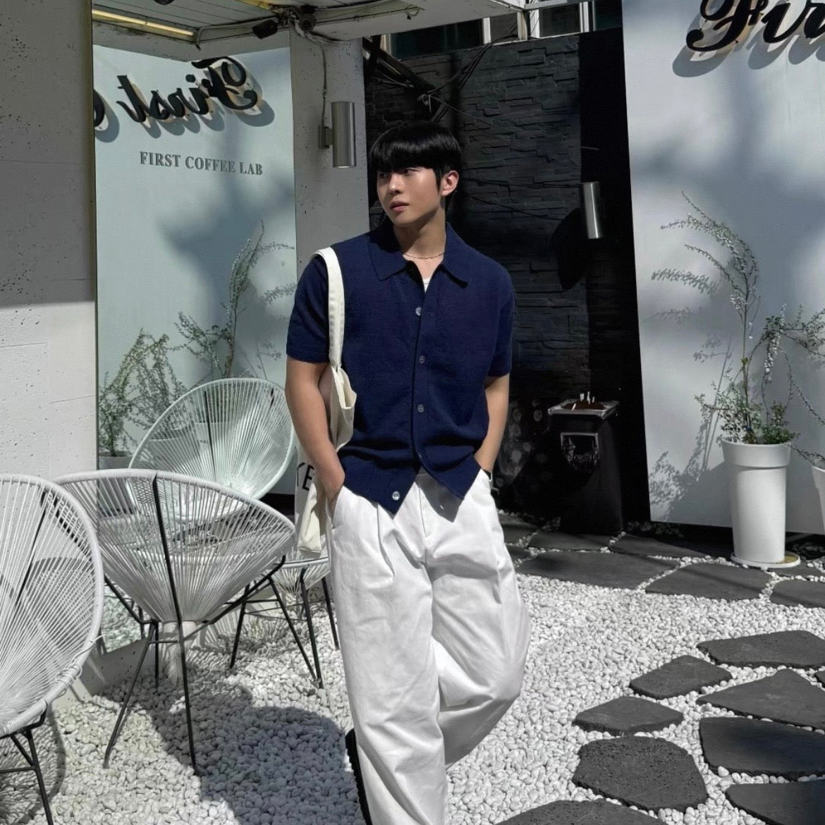 Slim Knit Cardigan T-Shirt