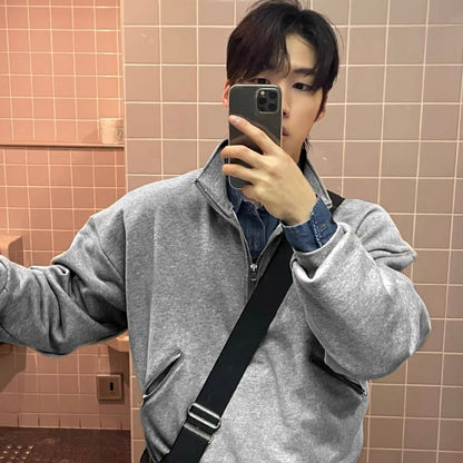 Vintage Wash Half-Zip Sweatshirt