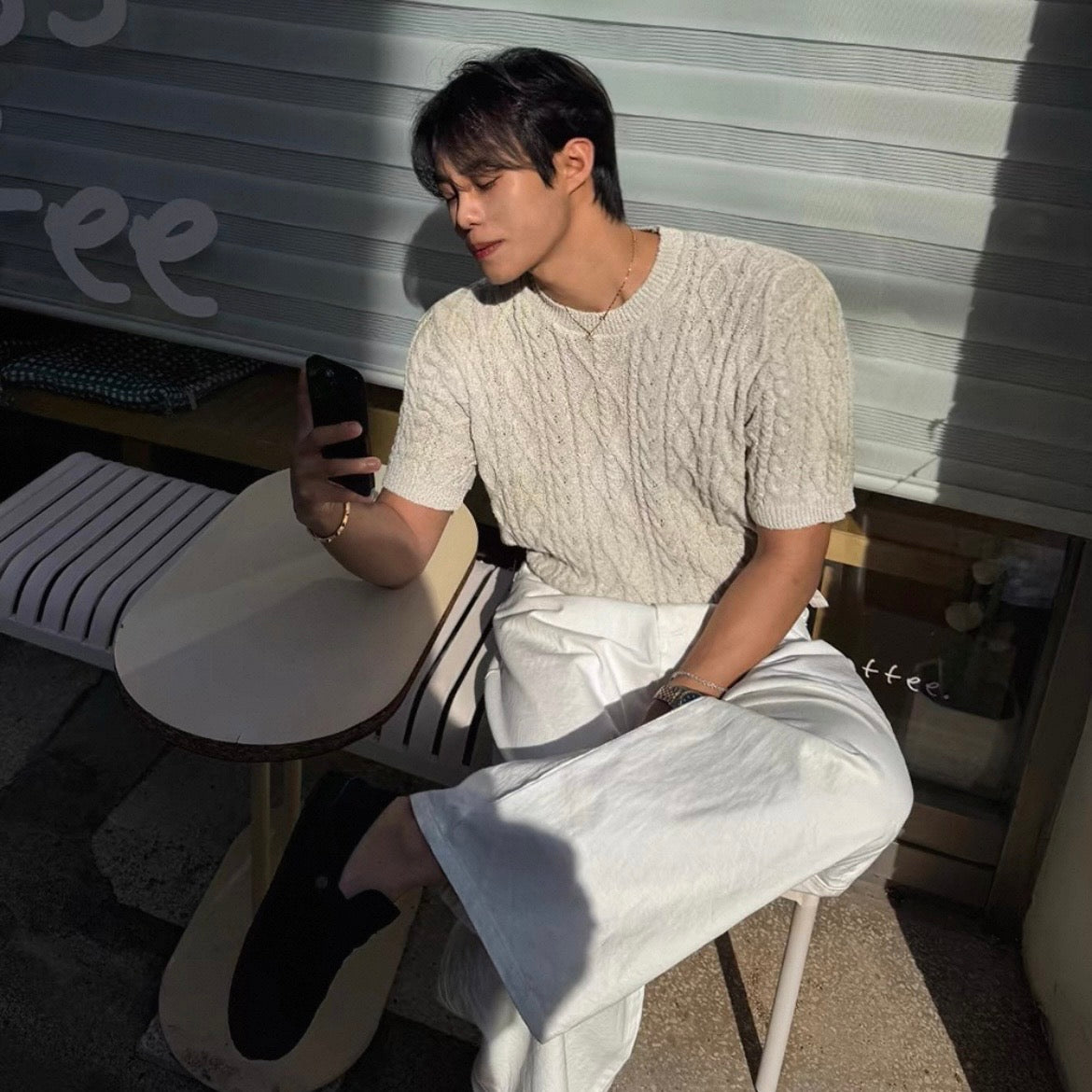 Loose Summer Knit T-Shirt