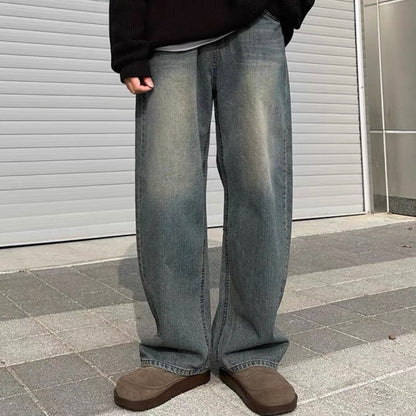 Retro Loose Wide-Leg Jeans