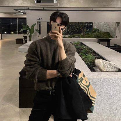 Men's Knit Turtleneck Sweater