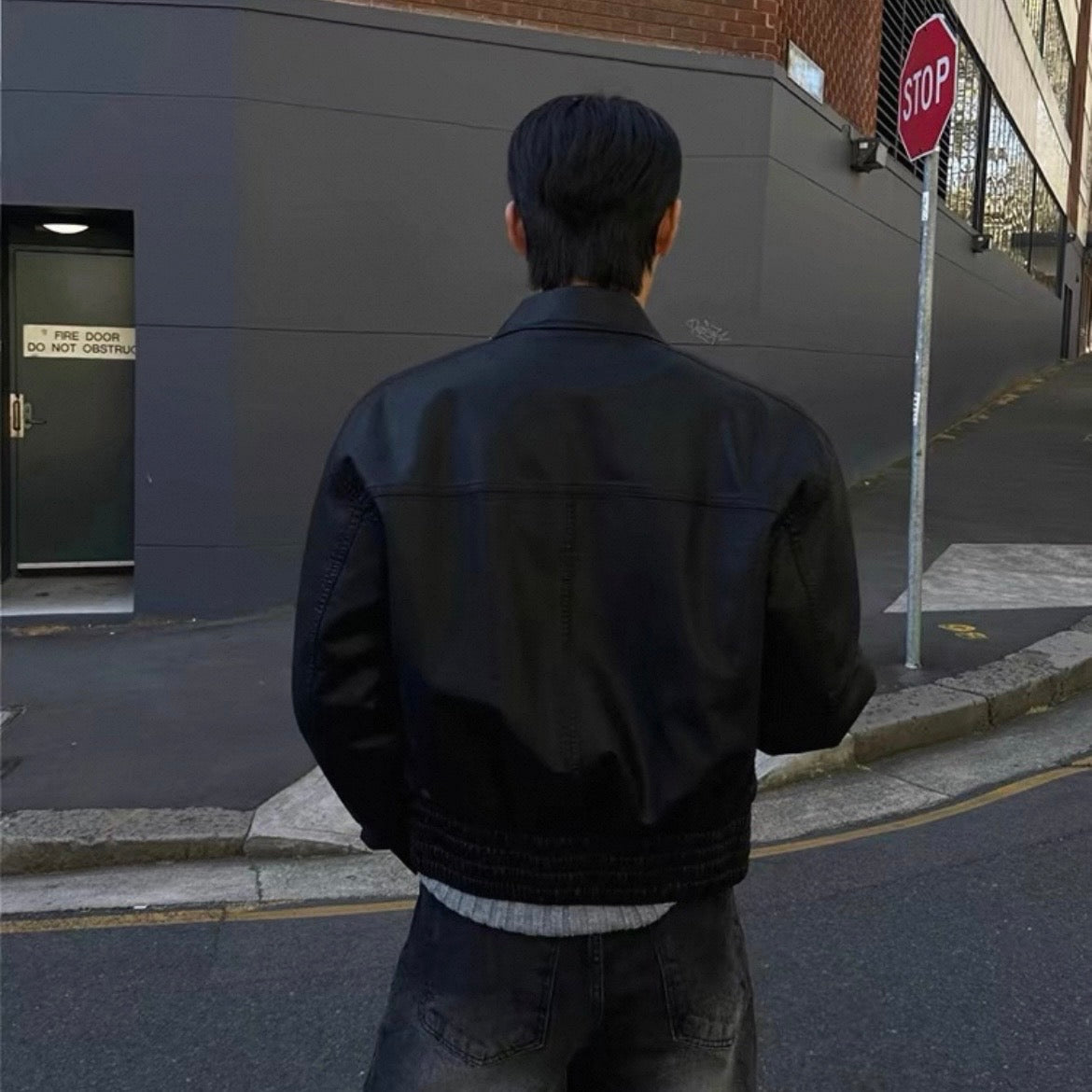 Vintage Leather Blouson Jacket