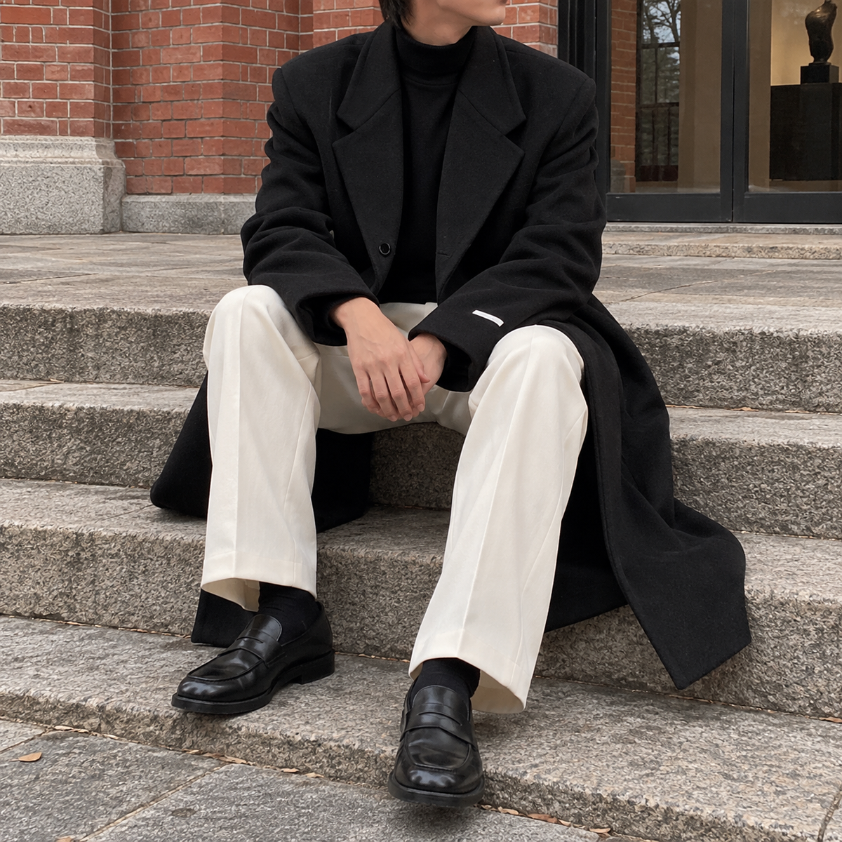 Tweed trench coat
