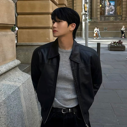 Vintage Leather Blouson Jacket