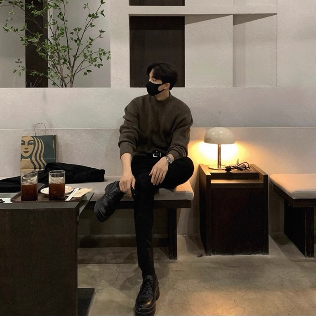 Men's Knit Turtleneck Sweater