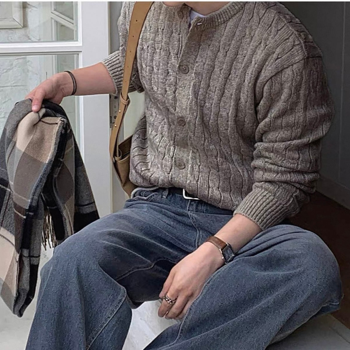 Casual Knit Sweater Coat