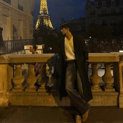 Men's Warm Wool Trench Coat