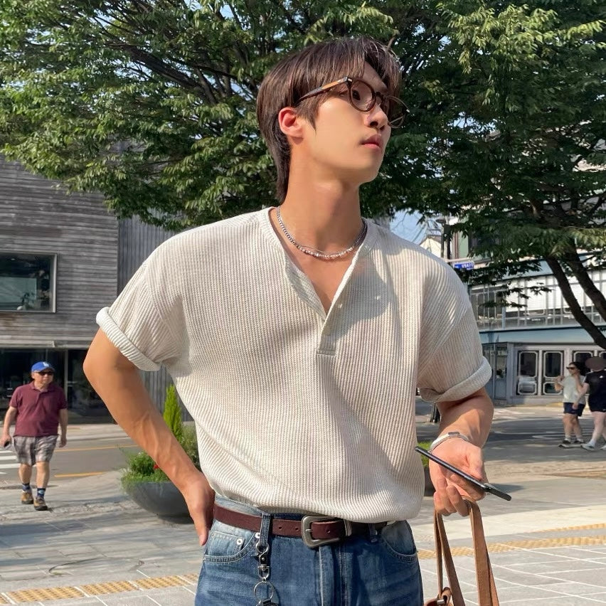 Loose Summer Collared T-shirt