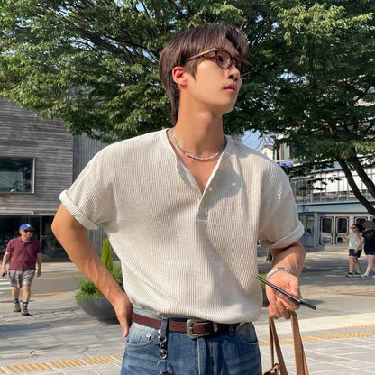 Loose Summer Collared T-shirt