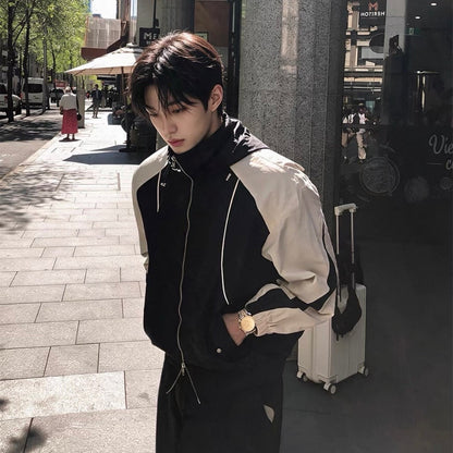 Contrast Piping Track Jacket