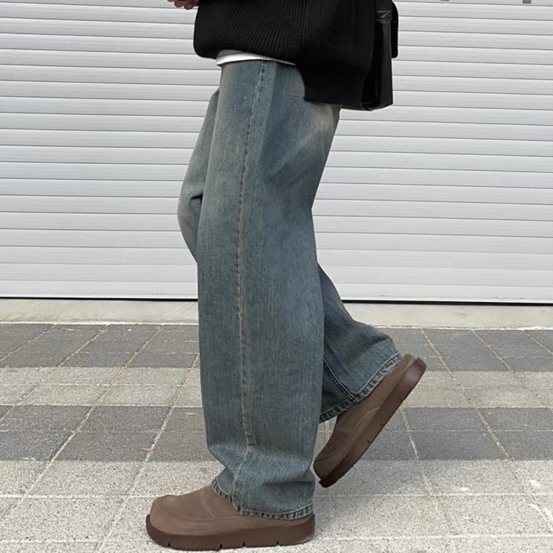 Retro Loose Wide-Leg Jeans