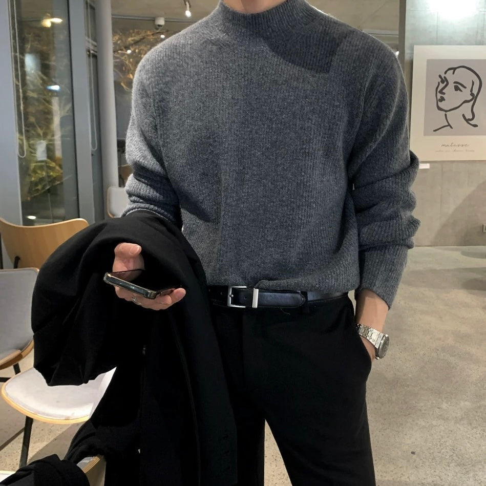 Men's Knit Turtleneck Sweater