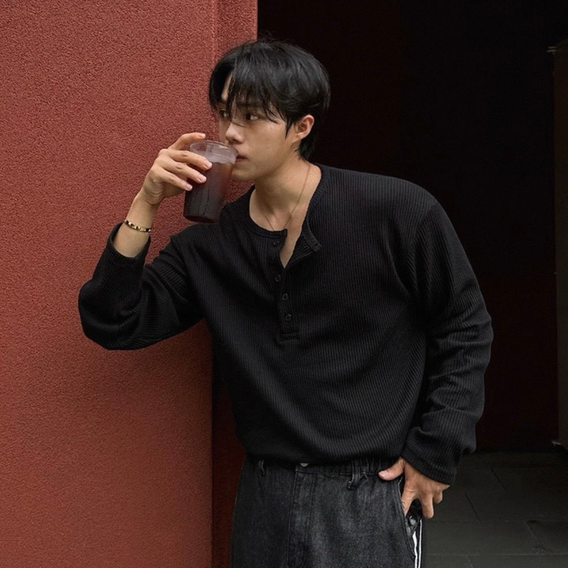 Waffle Long Sleeve T-Shirt