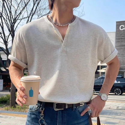 Loose Summer Collared T-shirt
