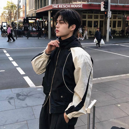 Contrast Piping Track Jacket