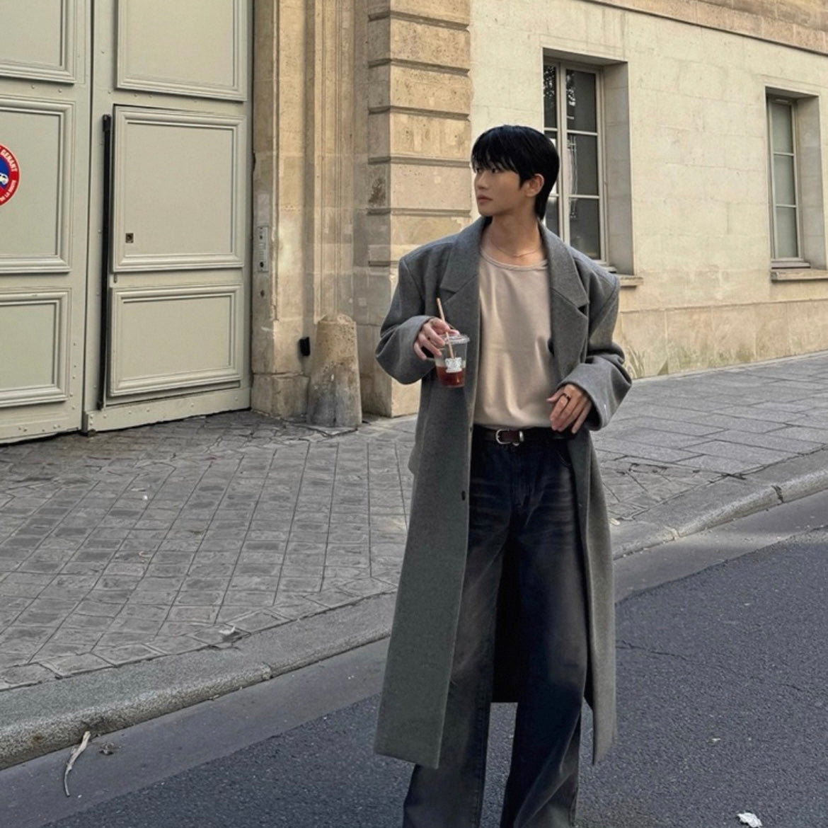 Men's Warm Wool Trench Coat