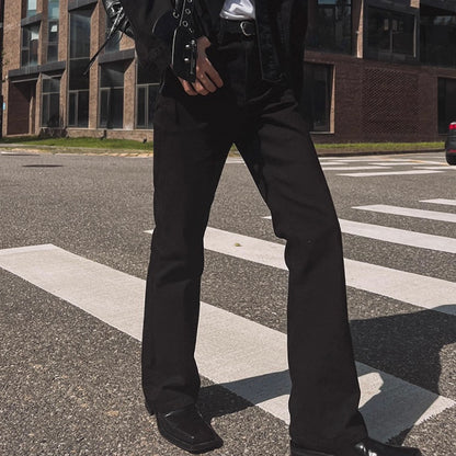 Slim Fit Black Flare Jeans