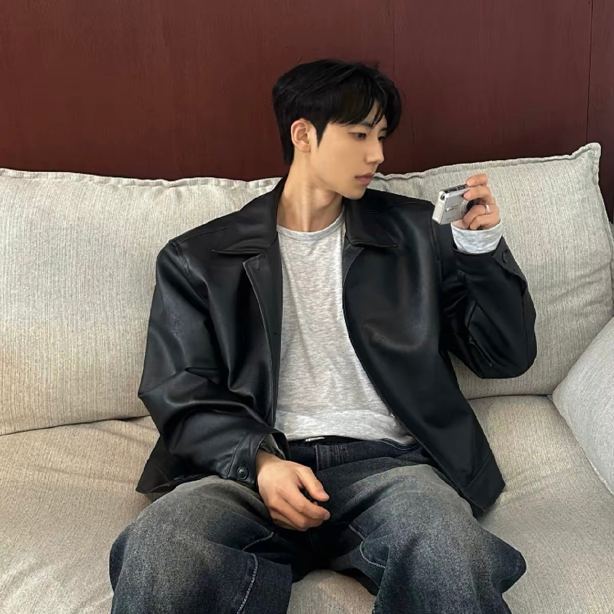 Minimal Leather Jacket