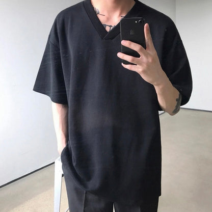 Retro V-Neck Short-Sleeve T-Shirt