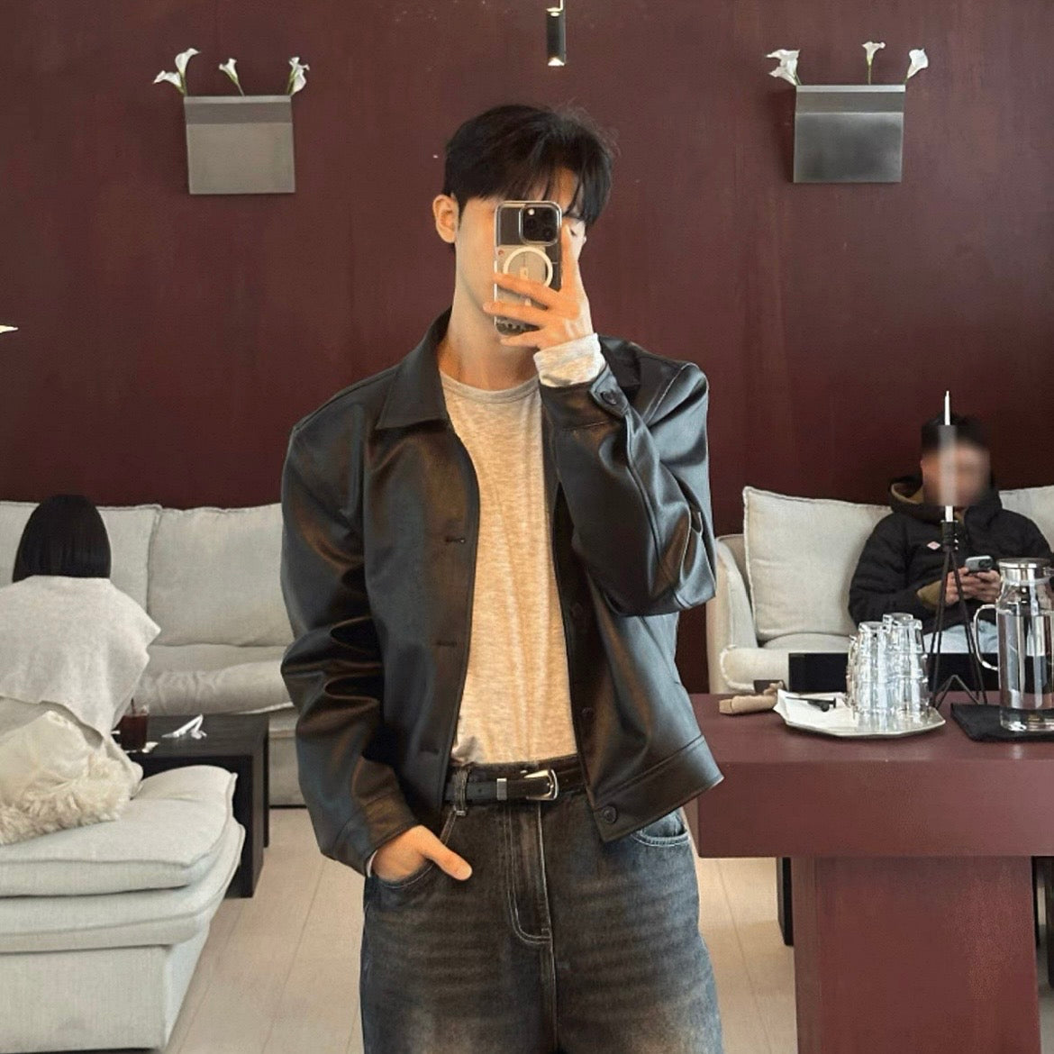 Minimal Leather Jacket