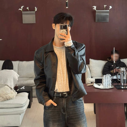Minimal Leather Jacket