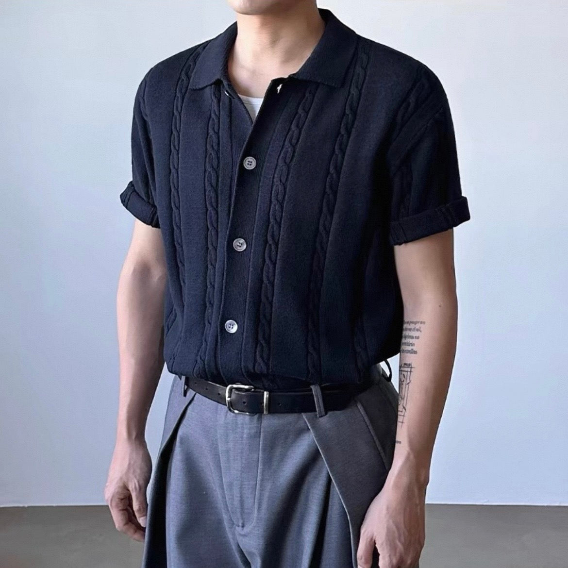Casual Cable-Knit Cardigan