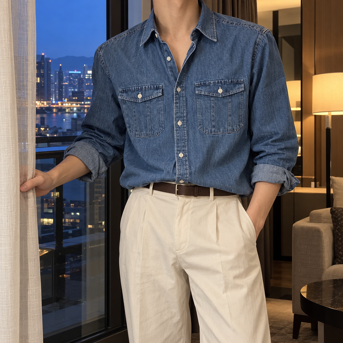 Fall Design Sense Lapel Shirt
