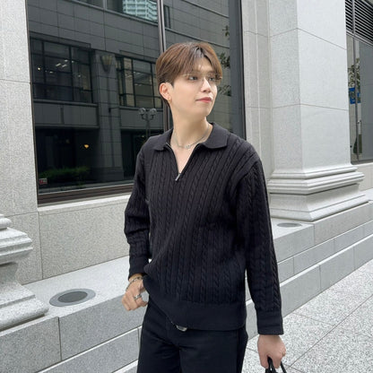 Model Zip Knit Sweater