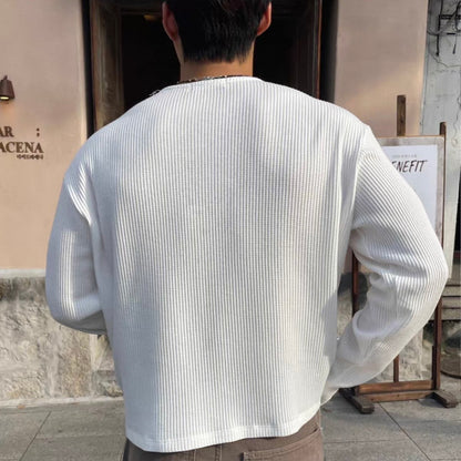 Textured Rib Long Sleeve Tee
