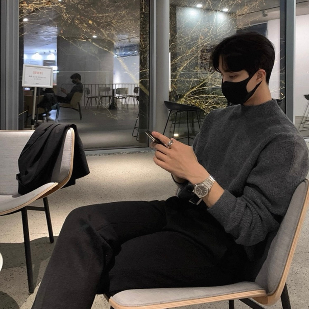 Men's Knit Turtleneck Sweater