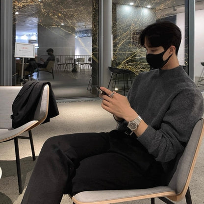 Men's Knit Turtleneck Sweater